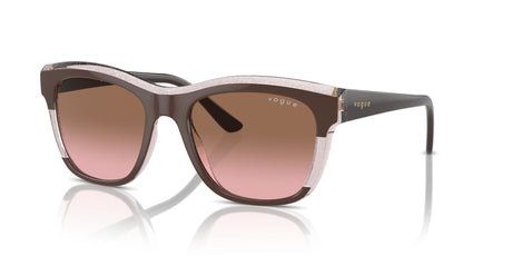 Vogue 0VO5557S 313614 54 Brown/Transparent Rose Glitter/ Pink Gradient Brown
