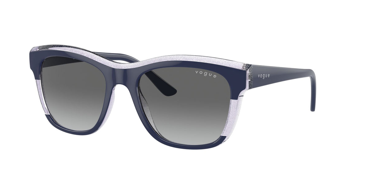 Vogue 0VO5557S 313711 54 Blue/Transparent Lilac Glitter/ Grey Gradient