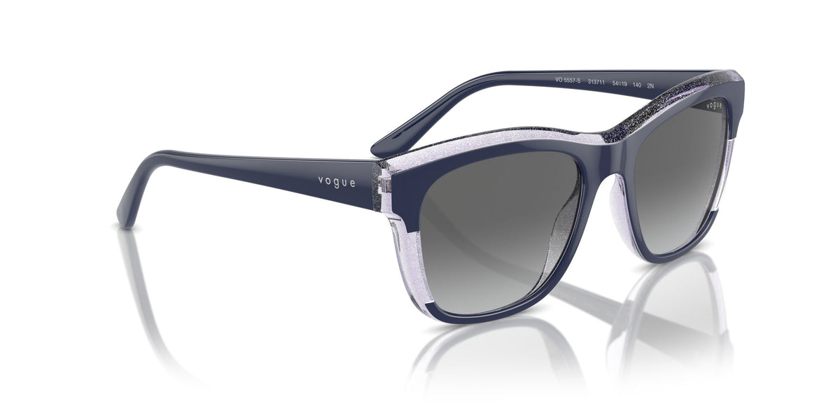 Vogue 0VO5557S 313711 54 Blue/Transparent Lilac Glitter/ Grey Gradient