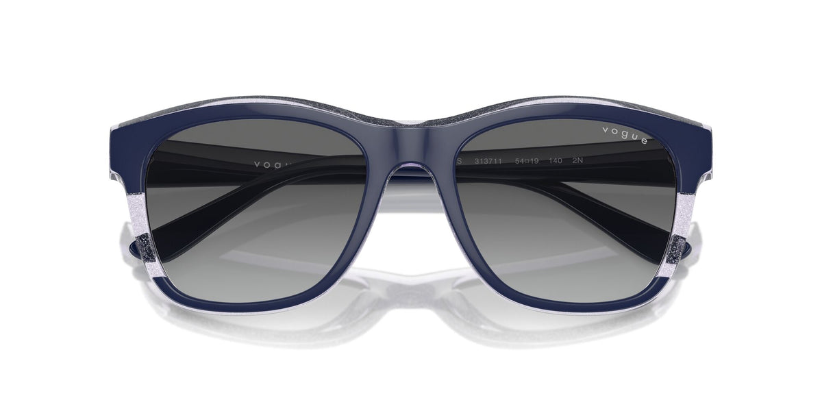 Vogue 0VO5557S 313711 54 Blue/Transparent Lilac Glitter/ Grey Gradient