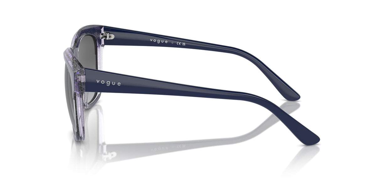Vogue 0VO5557S 313711 54 Blue/Transparent Lilac Glitter/ Grey Gradient