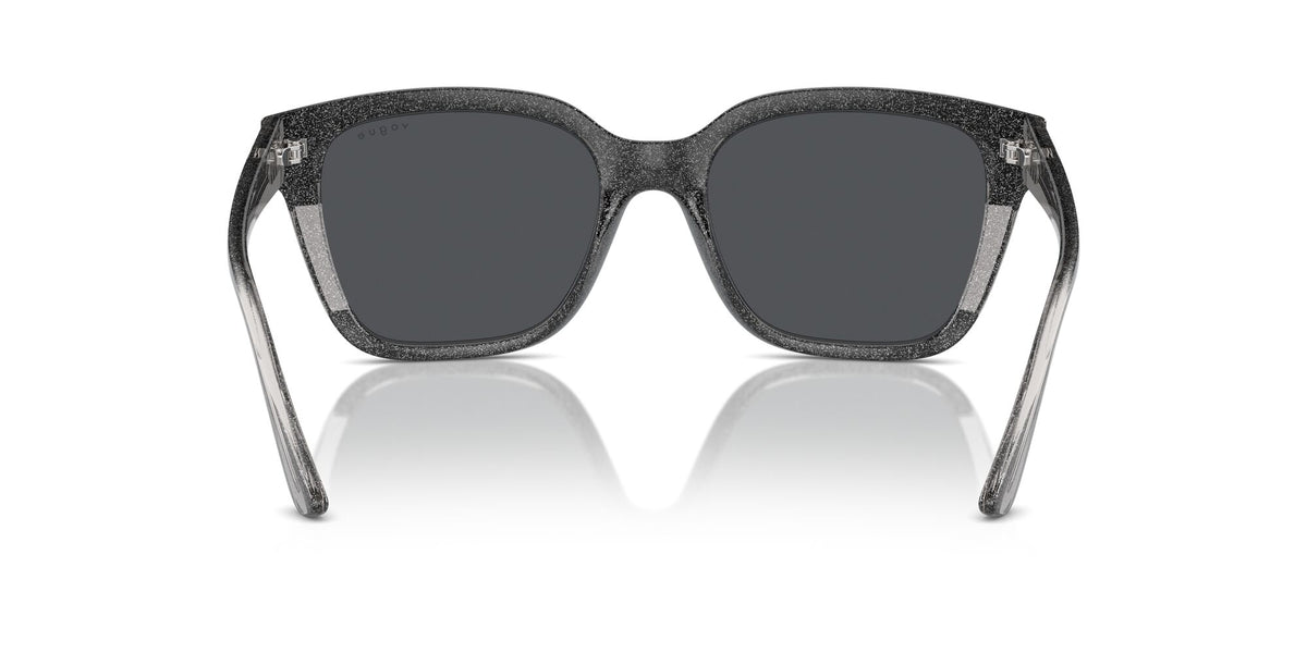 Vogue 0VO5558S 313387 55 Black/Transparent Grey Glitter/ Dark Grey