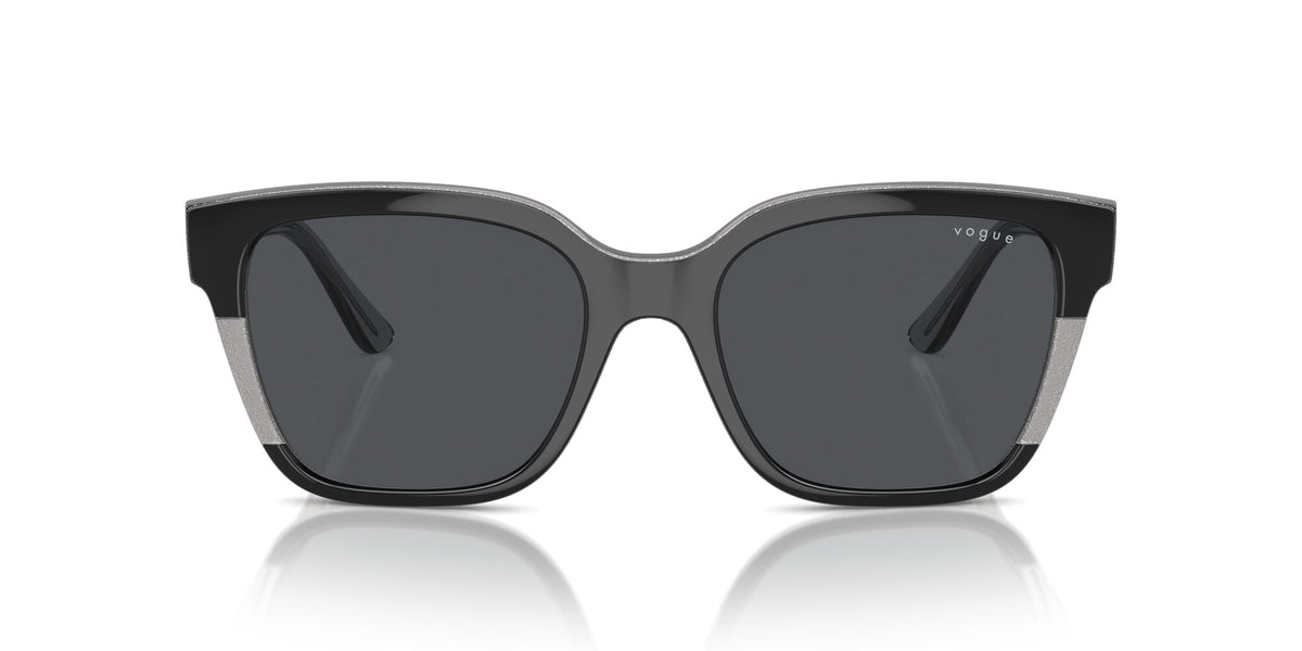 Vogue 0VO5558S 313387 55 Black/Transparent Grey Glitter/ Dark Grey