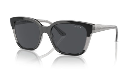 Vogue 0VO5558S 313387 55 Black/Transparent Grey Glitter/ Dark Grey