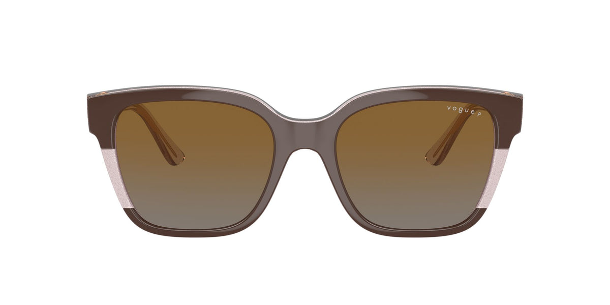 Vogue 0VO5558S 3136T5 55 Brown/Transparent Rose Glitter/ Grey Gradient Brown Polarised