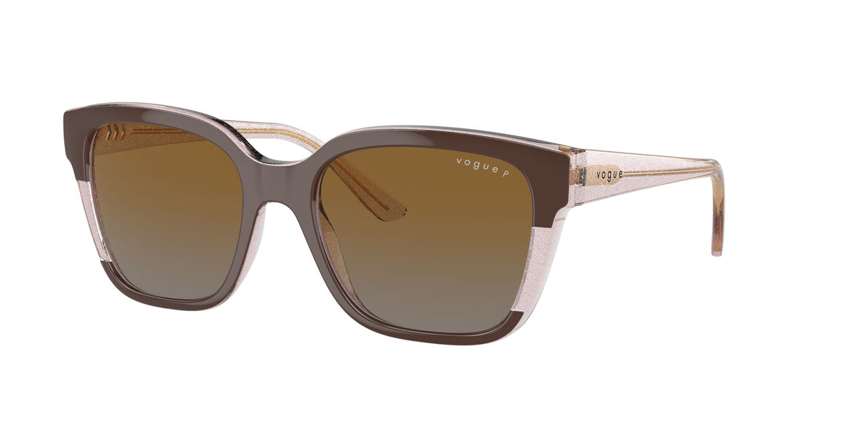 Vogue 0VO5558S 3136T5 55 Brown/Transparent Rose Glitter/ Grey Gradient Brown Polarised