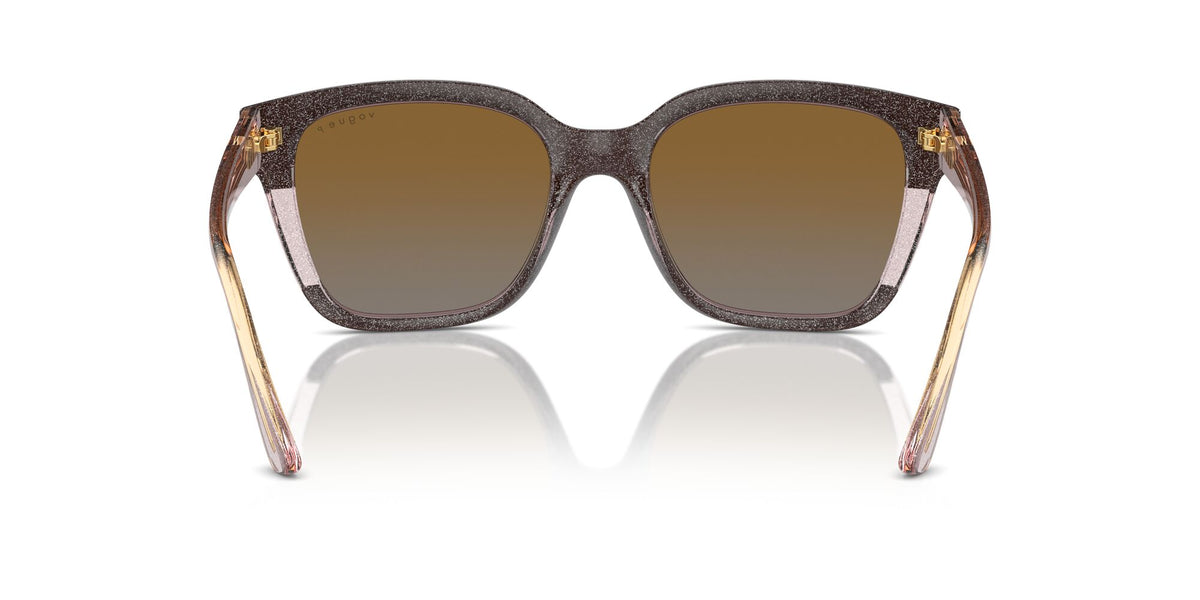 Vogue 0VO5558S 3136T5 55 Brown/Transparent Rose Glitter/ Grey Gradient Brown Polarised
