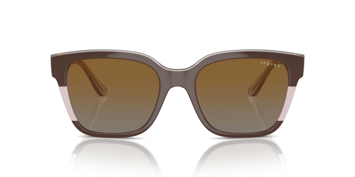 Vogue 0VO5558S 3136T5 55 Brown/Transparent Rose Glitter/ Grey Gradient Brown Polarised