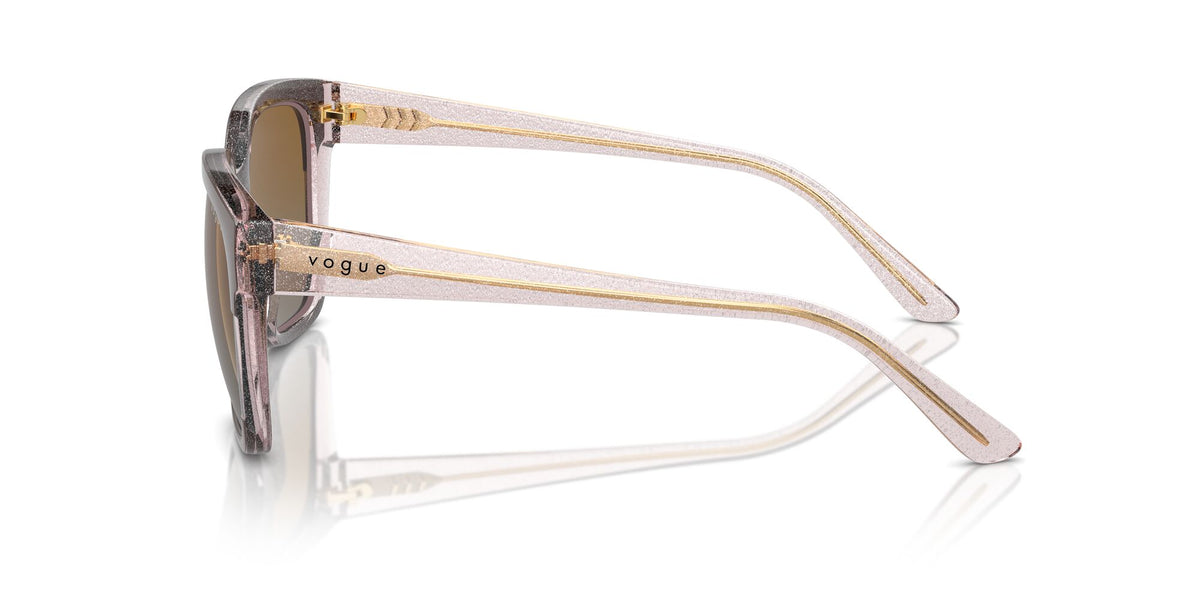 Vogue 0VO5558S 3136T5 55 Brown/Transparent Rose Glitter/ Grey Gradient Brown Polarised