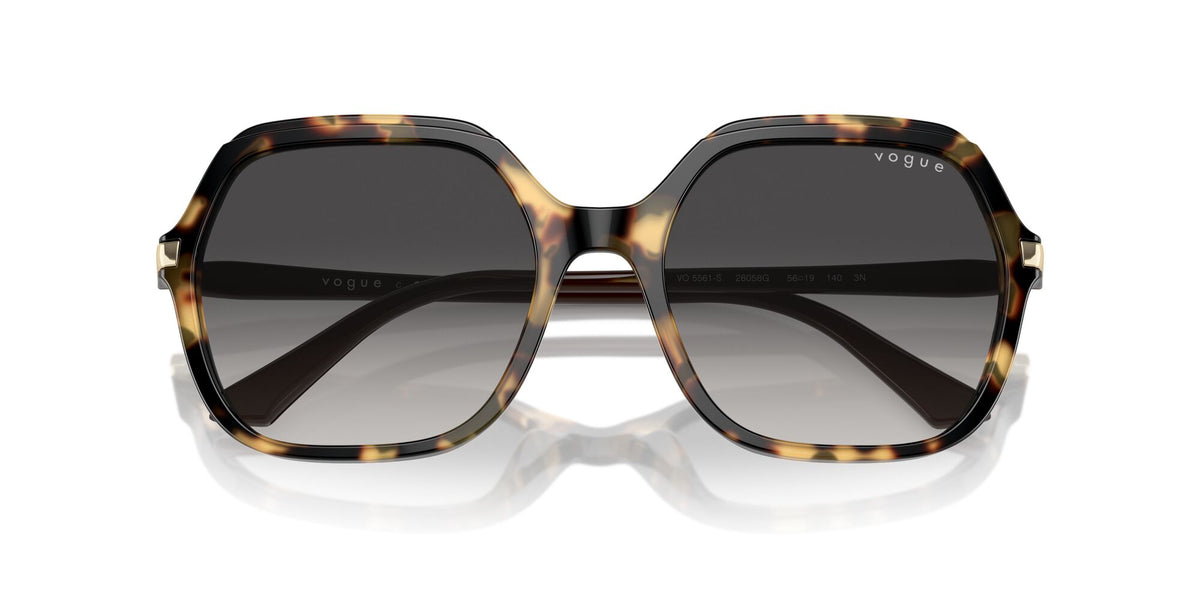 Vogue 0VO5561S 26058G 56 Yellow Tortoise/ Grey Gradient Black