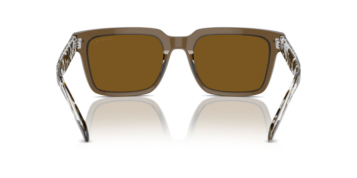 Vogue 0VO5573S 314483 55 Transparent Olive Green/ Dark Brown Polarised