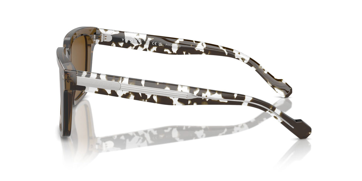 Vogue 0VO5573S 314483 55 Transparent Olive Green/ Dark Brown Polarised
