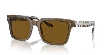 Vogue 0VO5573S 314483 55 Transparent Olive Green/ Dark Brown Polarised