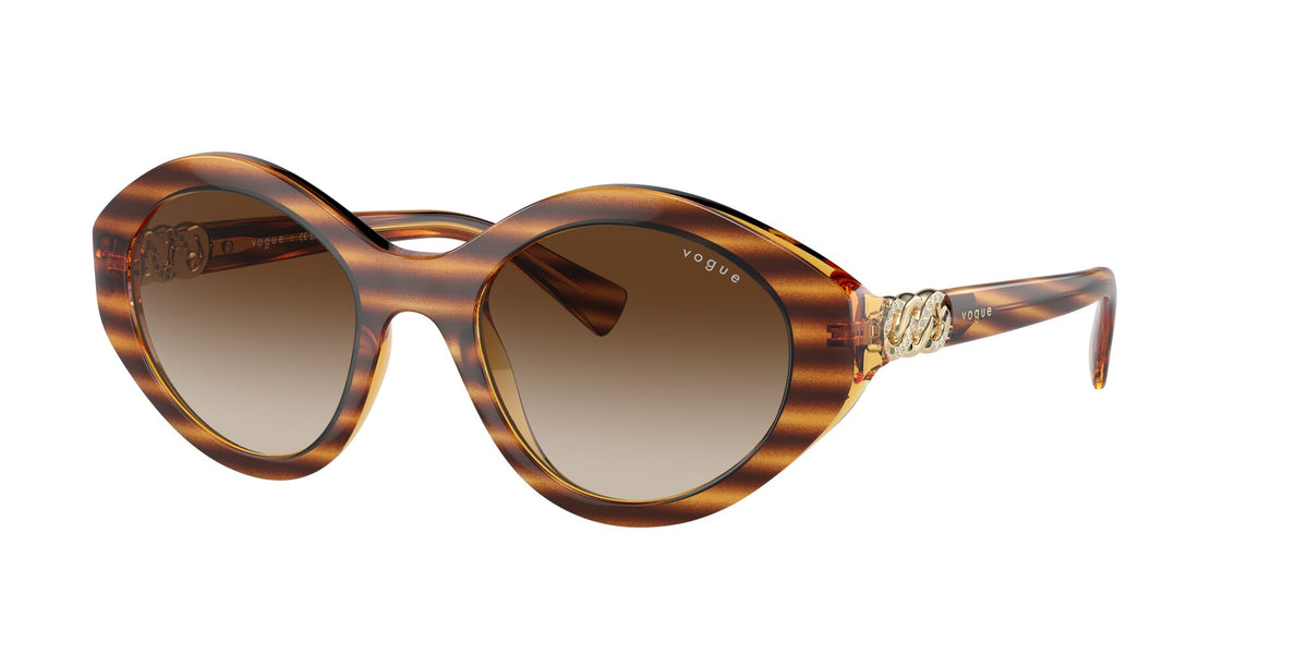 Vogue 0VO5576SB 150813 52 Striped Dark Havana/ Brown Gradient