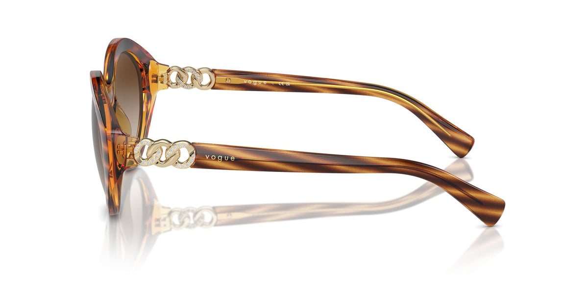 Vogue 0VO5576SB 150813 52 Striped Dark Havana/ Brown Gradient