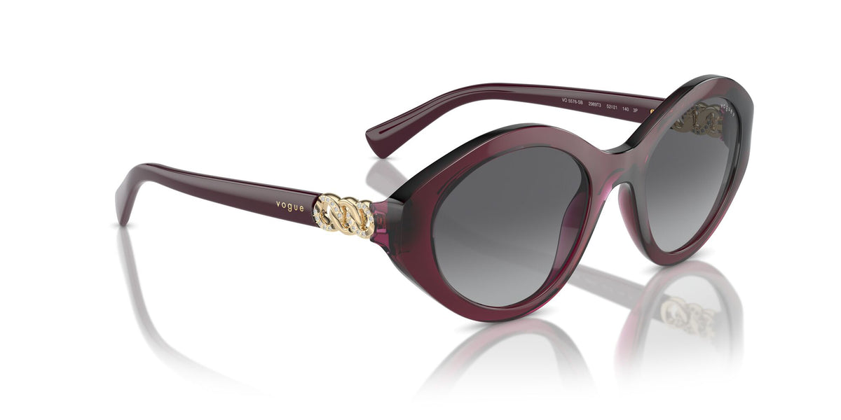Vogue 0VO5576SB 2989T3 52 Transparent Cherry/ Gradient Grey Polarised