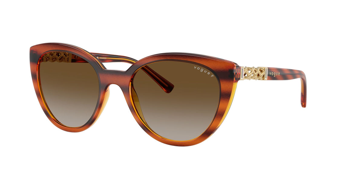 Vogue  VO5634SB 1508T5 53 Striped Dark Havana / Grey Gradient Brown Polar