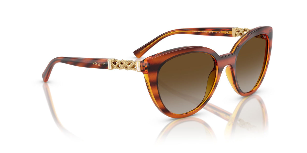Vogue  VO5634SB 1508T5 53 Striped Dark Havana / Grey Gradient Brown Polar