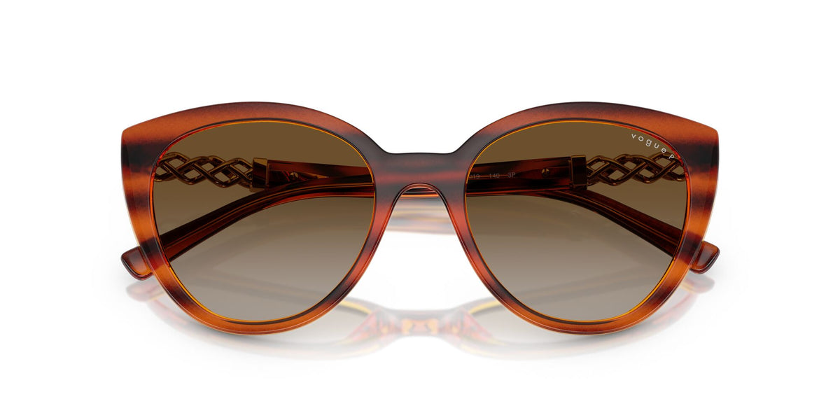 Vogue  VO5634SB 1508T5 53 Striped Dark Havana / Grey Gradient Brown Polar