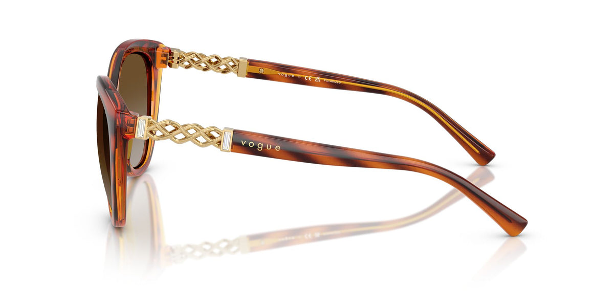 Vogue  VO5634SB 1508T5 53 Striped Dark Havana / Grey Gradient Brown Polar