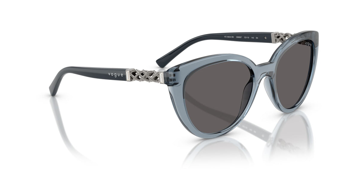 Vogue  VO5634SB 296687 53 Transparent Light Blue / Black Smoke
