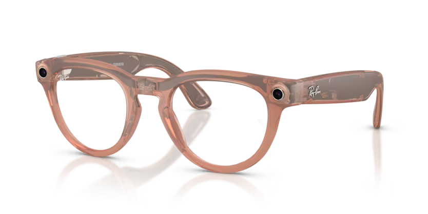 Ray-Ban Meta HEADLINER 0RW401368901Z50 Matt Peach Tansition Grey