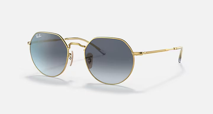 Ray-Ban Jack 0RB3565 001/86 55 Gold/ Blue/Grey