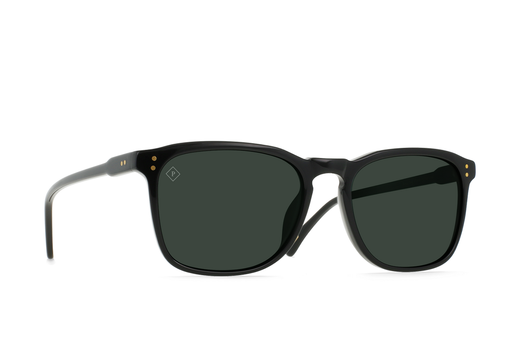Raen Wiley Recycled Black/ Green Polarized-56 56