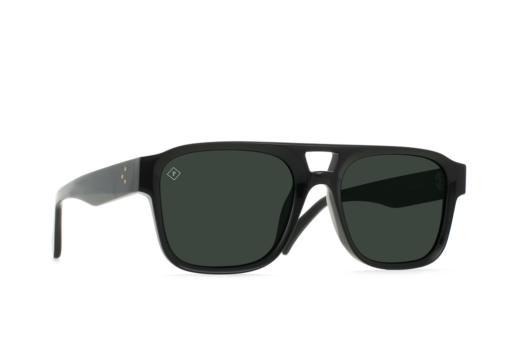 Raen Rifka Recycled Black/ Green Polarized 54