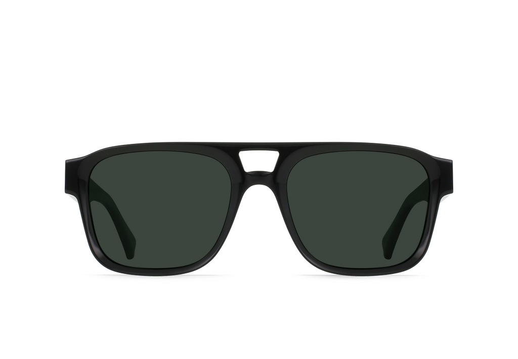 Raen Rifka Recycled Black/ Green Polarized 54