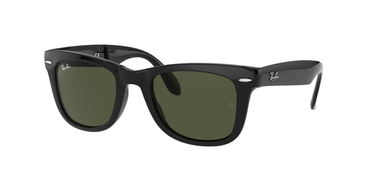 Ray-Ban Folding Wayfarer 0RB4105 601 50 Black/ Green