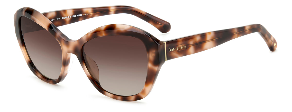 Kate Spade Aglaia/S 207126 Nude Pink Havana/ Brown Shaded Polarized