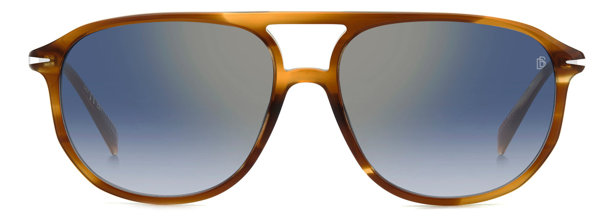 David Beckham DB 1159/S Brown Horn/ Blue Mirror Antireflex