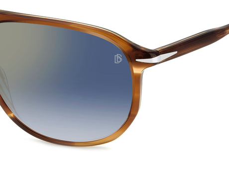 David Beckham DB 1159/S Brown Horn/ Blue Mirror Antireflex