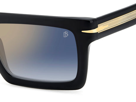 David Beckham DB 7126/S Black Gold/ Blue Shaded Gold Mirror