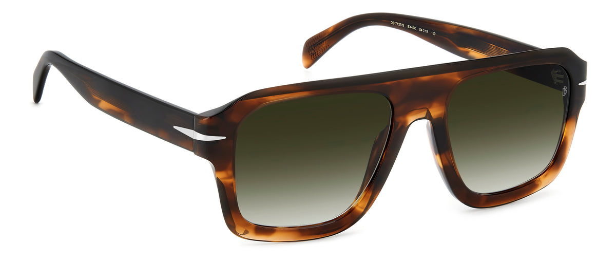 David Beckham DB 7127/S Brown Horn/ Green Shaded