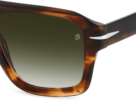 David Beckham DB 7127/S Brown Horn/ Green Shaded