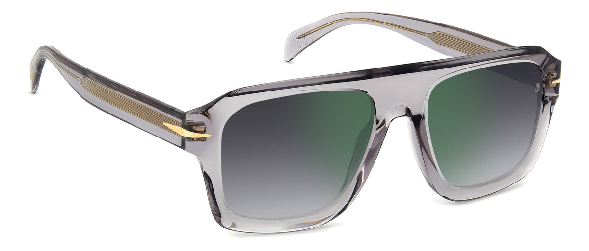 David Beckham DB 7127/S Grey/ Grey Shaded Green Mirror