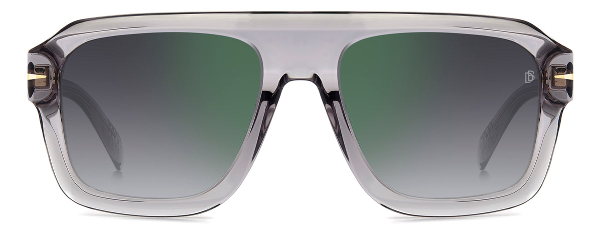 David Beckham DB 7127/S Grey/ Grey Shaded Green Mirror