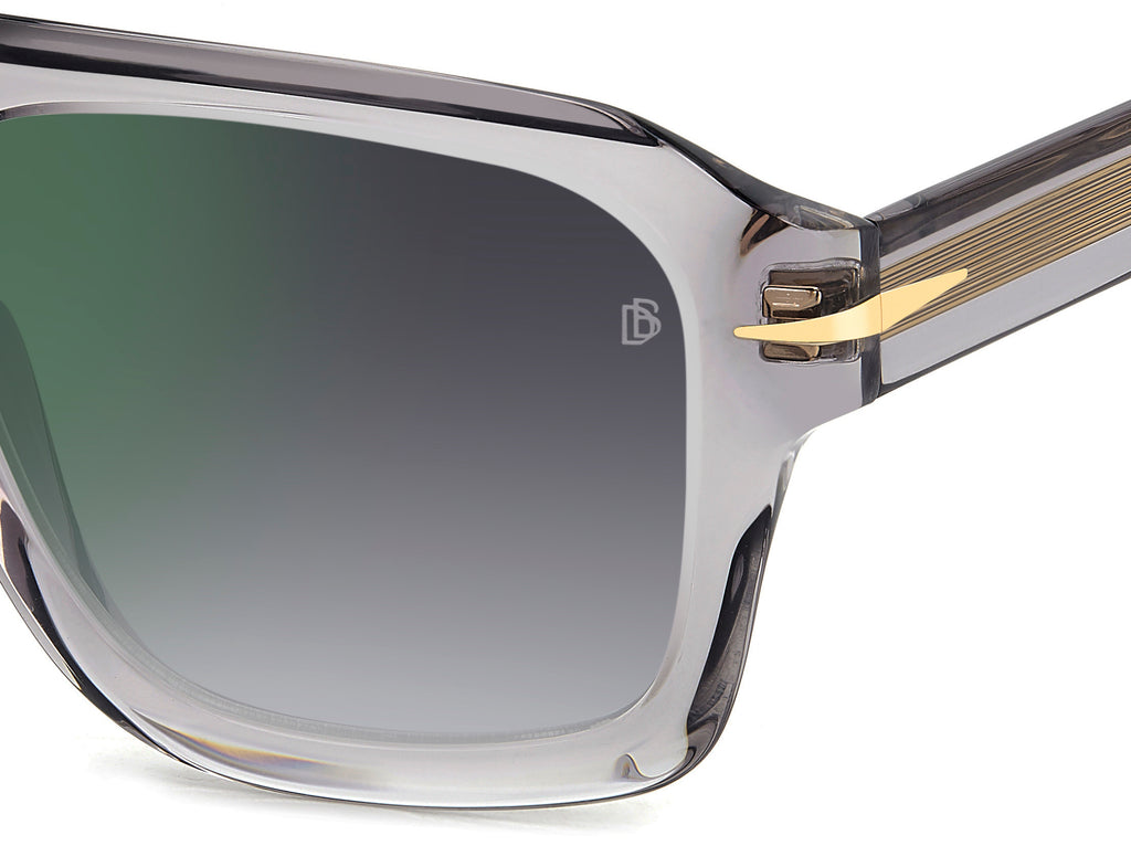 David Beckham DB 7127/S Grey/ Grey Shaded Green Mirror