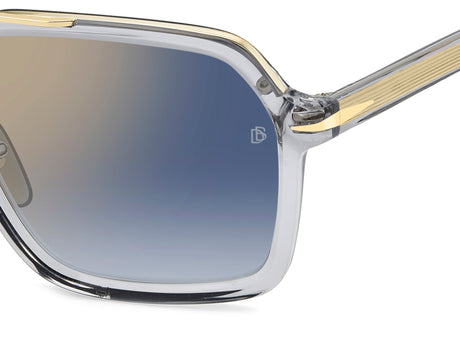 David Beckham DB 7128/S Grey Gold/ Blue Shaded Gold Mirror