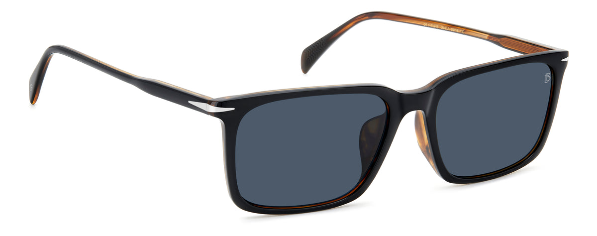 David Beckham DB 1163/F/S Black Striped Brown/ Blue