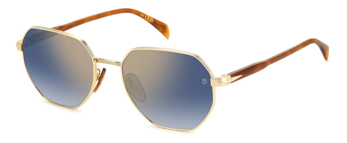 David Beckham DB 1162/F/S Gold Havana/ Blue Shaded Gold Mirror