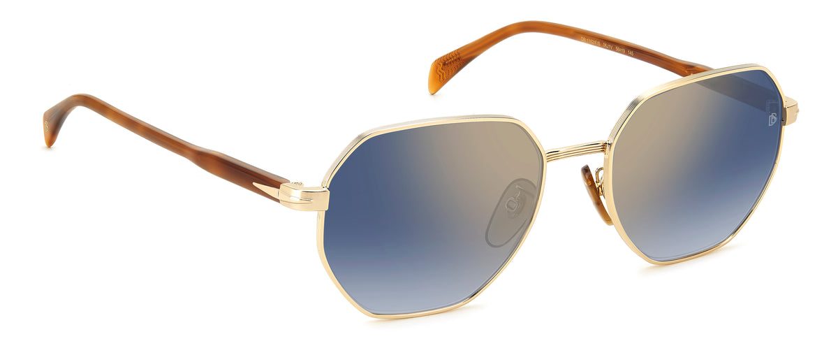 David Beckham DB 1162/F/S Gold Havana/ Blue Shaded Gold Mirror