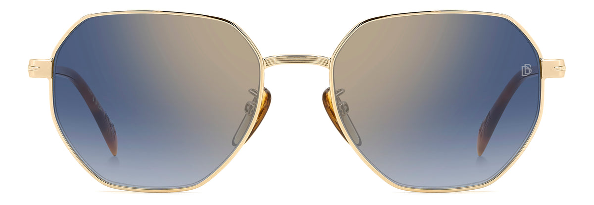 David Beckham DB 1162/F/S Gold Havana/ Blue Shaded Gold Mirror