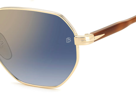 David Beckham DB 1162/F/S Gold Havana/ Blue Shaded Gold Mirror