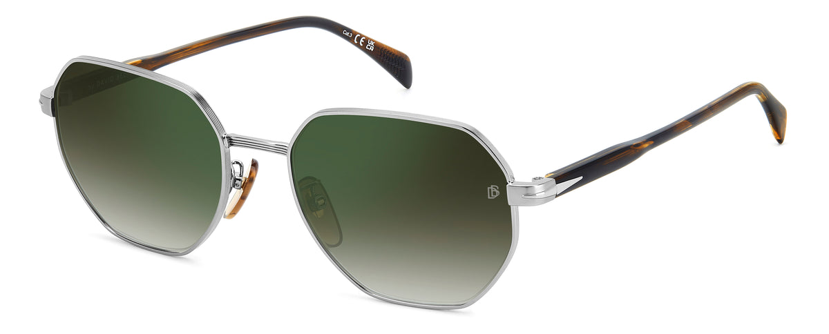 David Beckham DB 1162/F/S Ruthenium/ Green Shaded Green Mirror