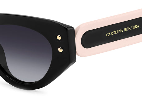 Carolina Herrera HER 0221/G/S Black Pink/ Dark Grey Shaded Lens