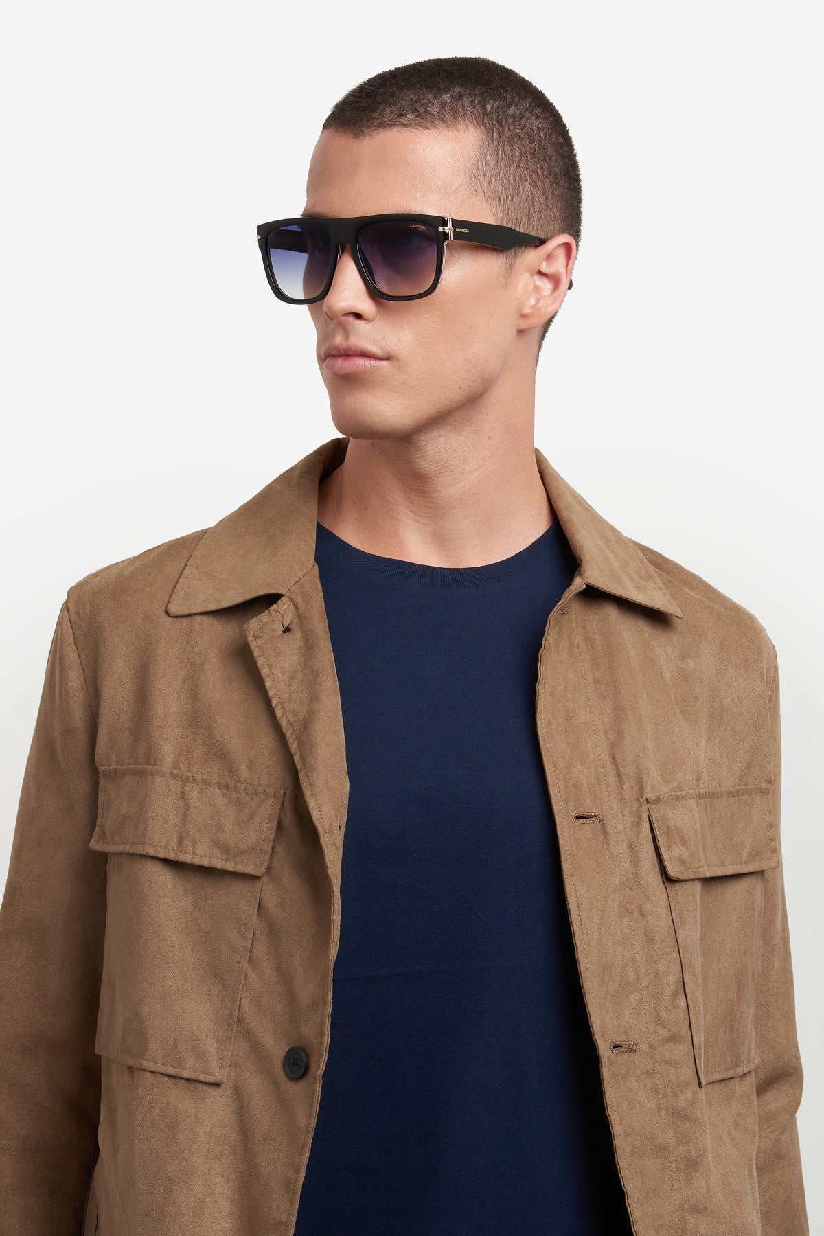 Carrera 340/S-57-2M2 BLK GOLD 08 DK BLUE SF