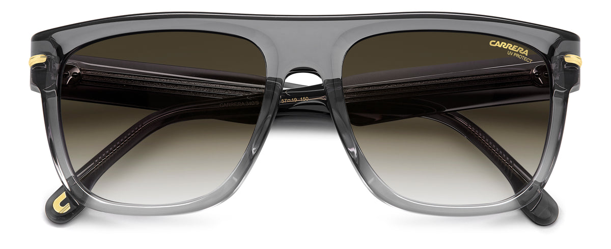 Carrera 340/S-57-FT3 GREY GOLD 9K GREEN SHADED